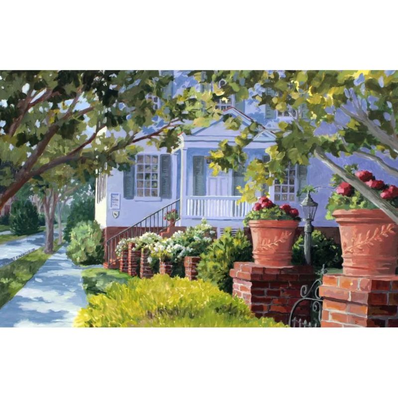 Watercolor of Gull Harbor, East Front St, New Bern