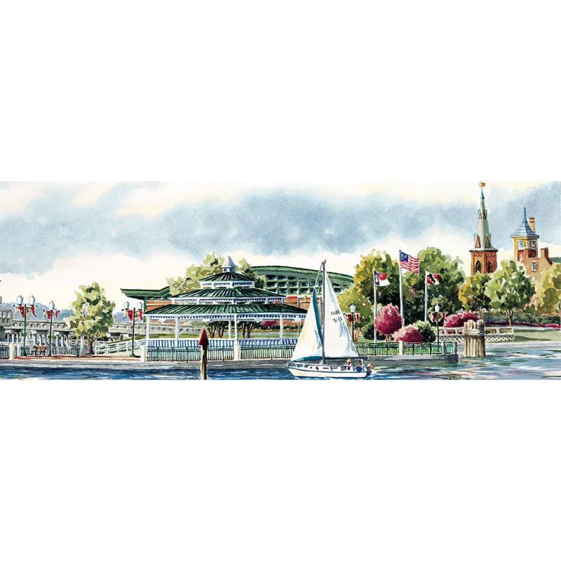 Union Point and Gazebo small - Giclée Print by Janet Francoeur