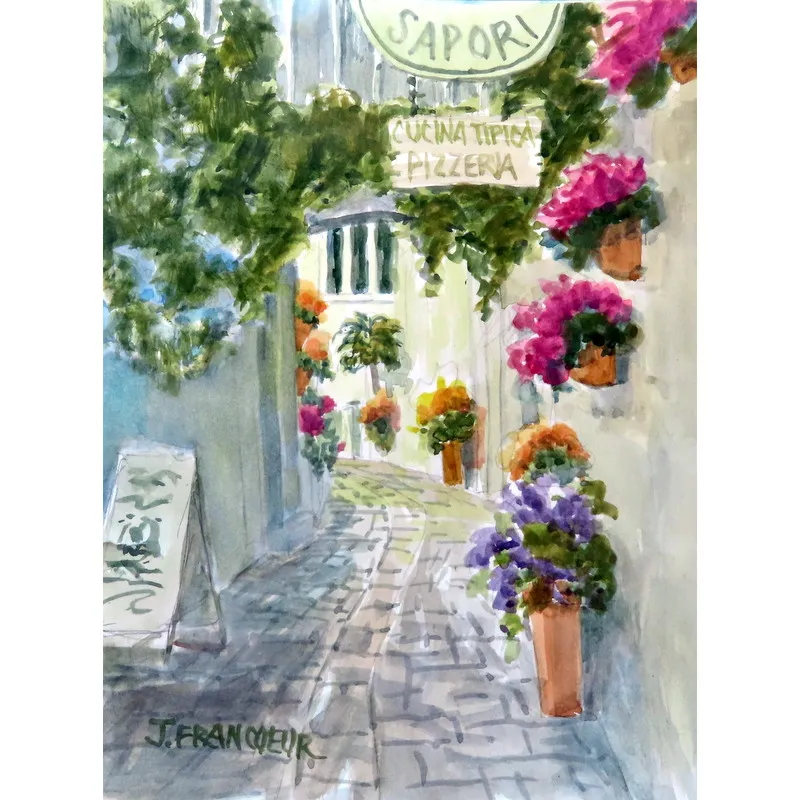 Beautiful Alley in Ostuni, Italy