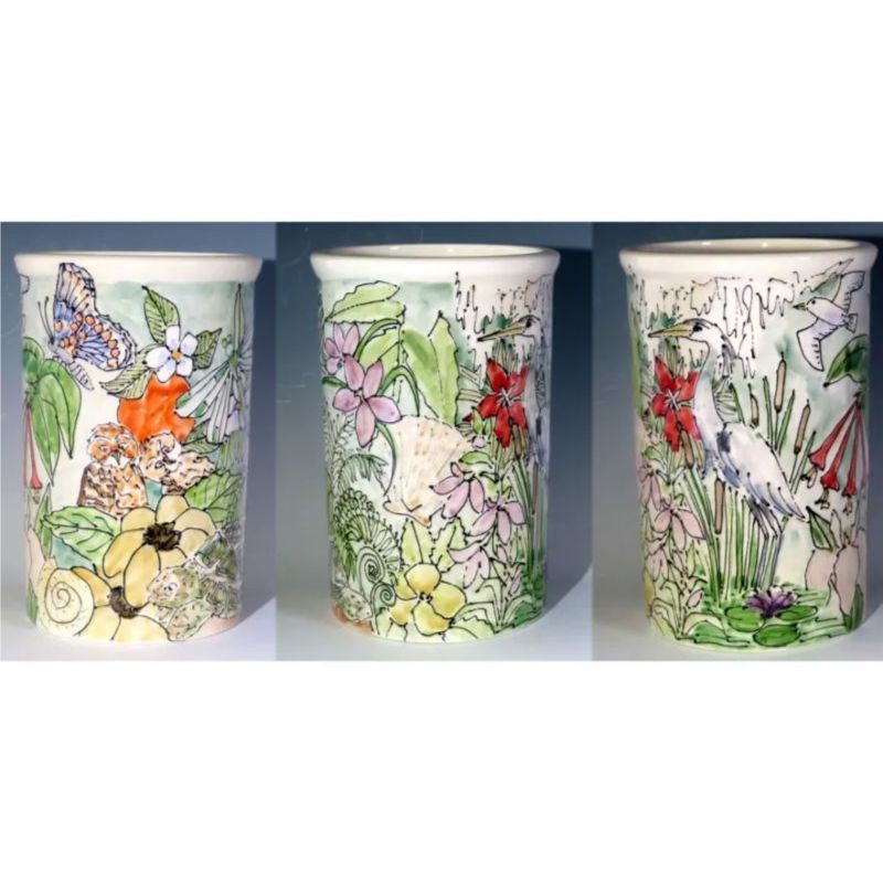 Celebration Pottery Utensil Jar
