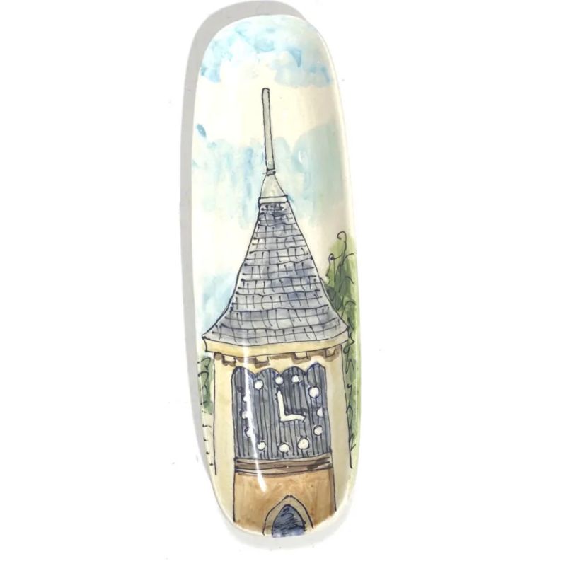 Celebration Pottery Skinny Tray - City Hall Tower Clock