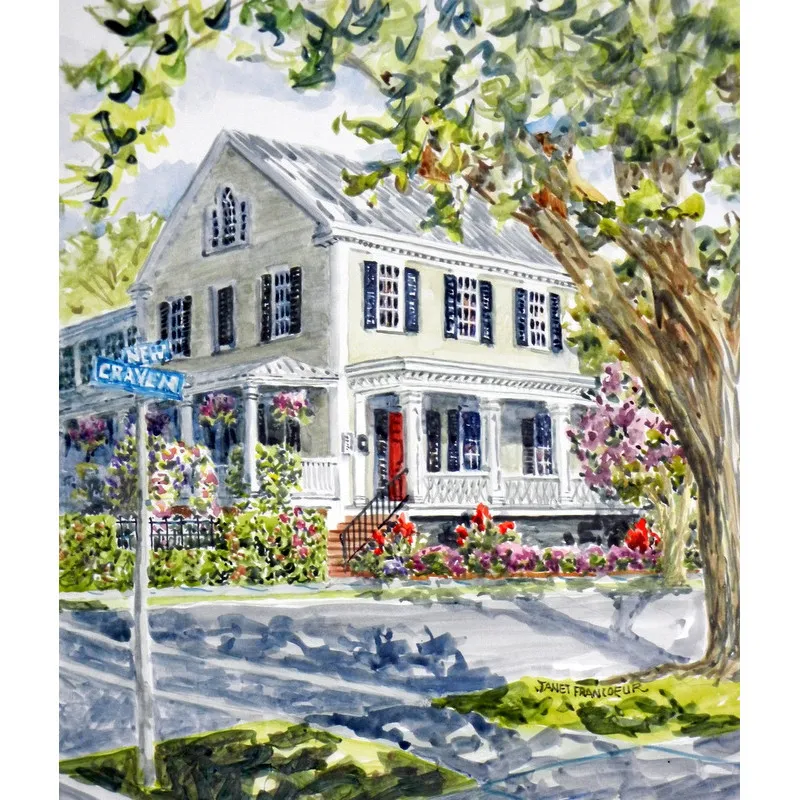 Craven and New Streets - Original Watercolor