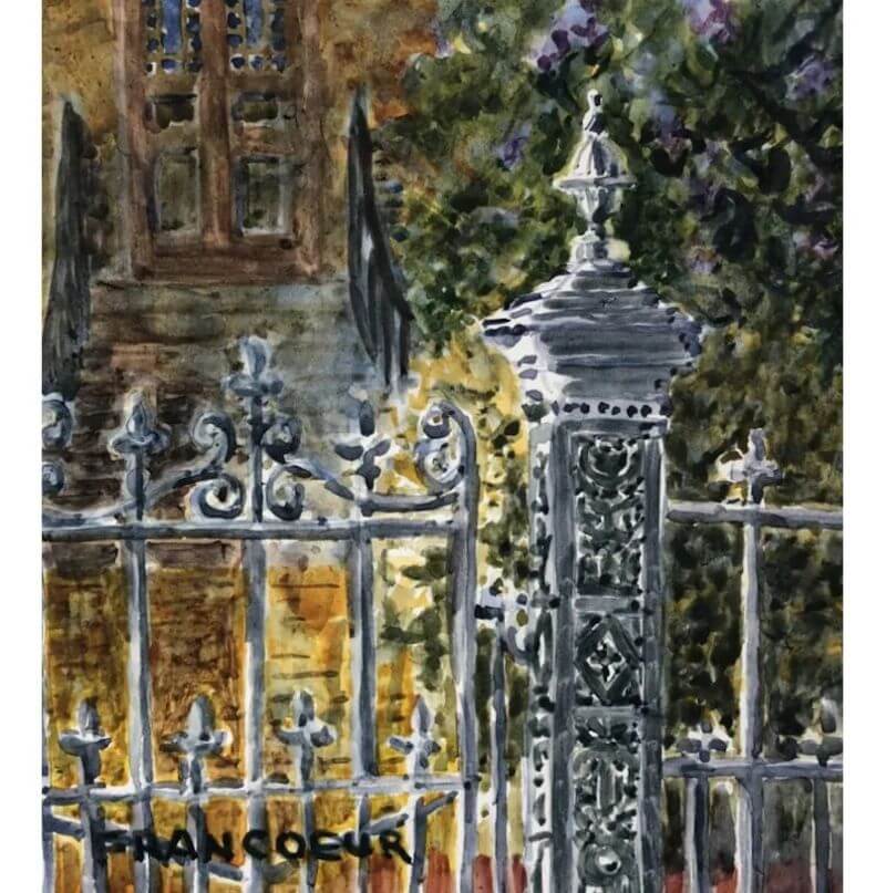 East Front Street Gate – Original Watercolor