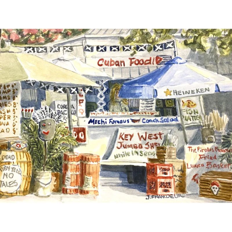 Key West Cuban Food Truck – Original Watercolor