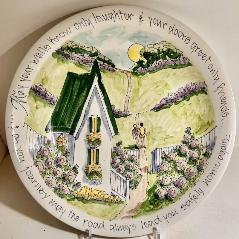 Celebration Pottery Pasta Bowl - May Your Walls Know Only Laughter