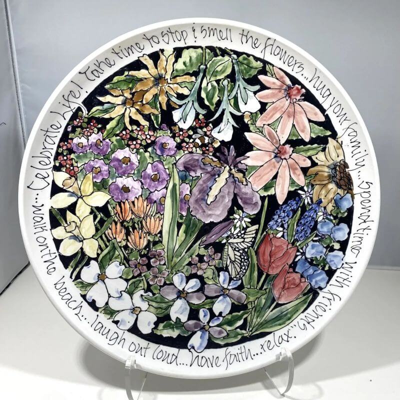 Celebration Pottery Platter (Round)