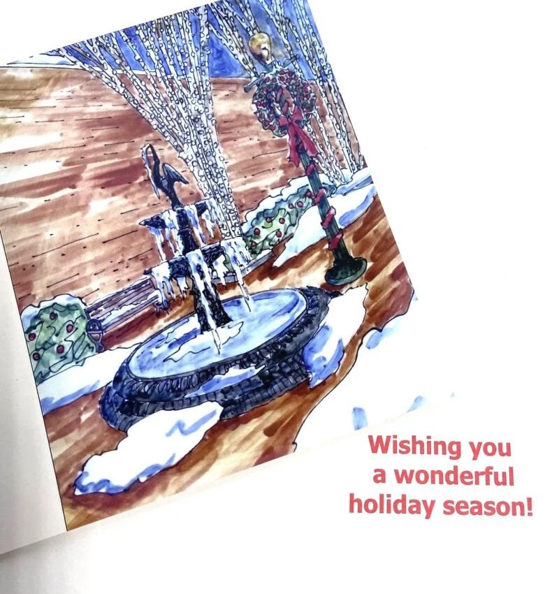 Christmas Card - James Reed Lane Fountain