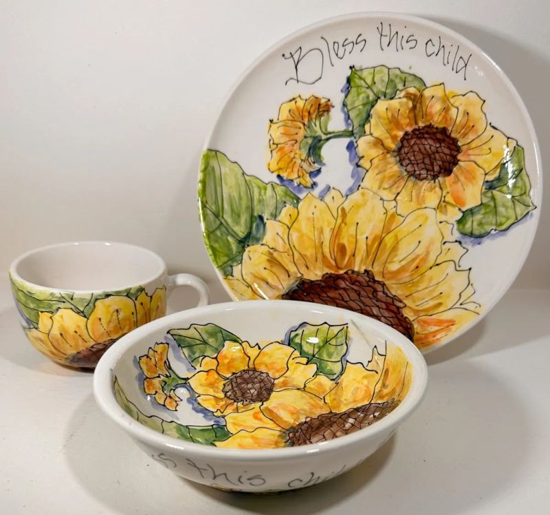 Celebration Pottery - Sunflower Kids Dinnerware Set