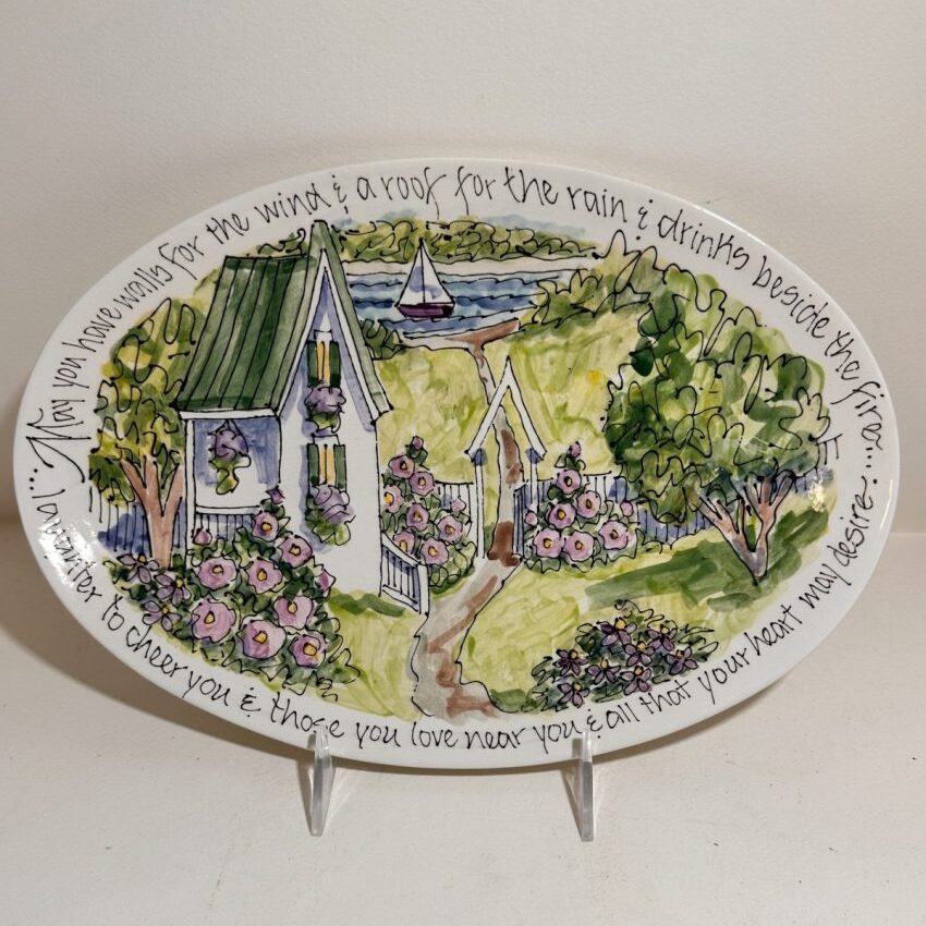 Celebration Pottery Platter Small May you have walls