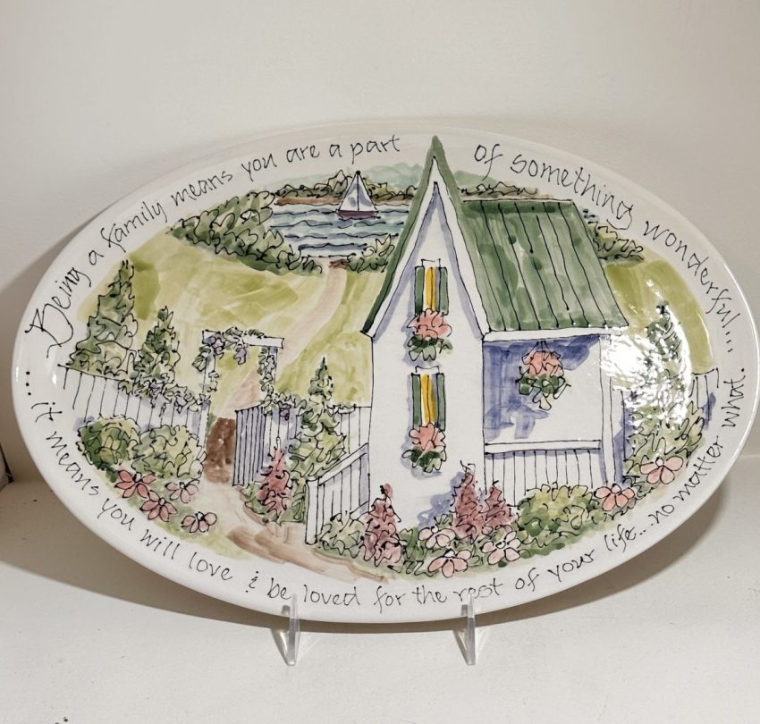 Large Celebration Platter Being a Family by Janet Francoeur New Bern