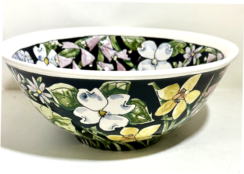 Large dogwood bowl by Janet Francoeur