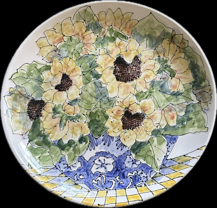 Celebration Pottery Sunflower Platter