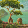 View from Ravello, Italy, oil painting by Janet Francoeur