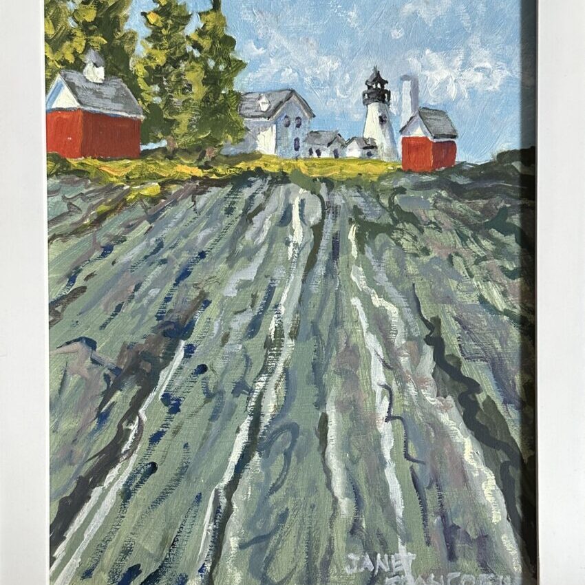 Pemaquid Point Oil painting by Janet Francoeur